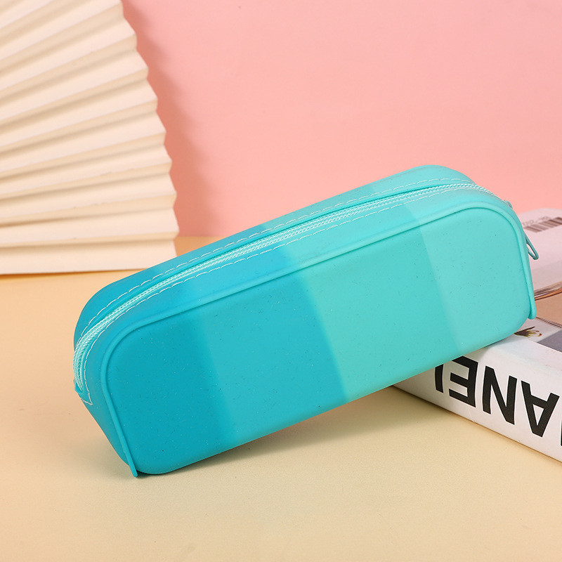 Zipper Silicone Pencil Holder BPA Free Great Durability for School Supplies Office College Teen Girls Adults