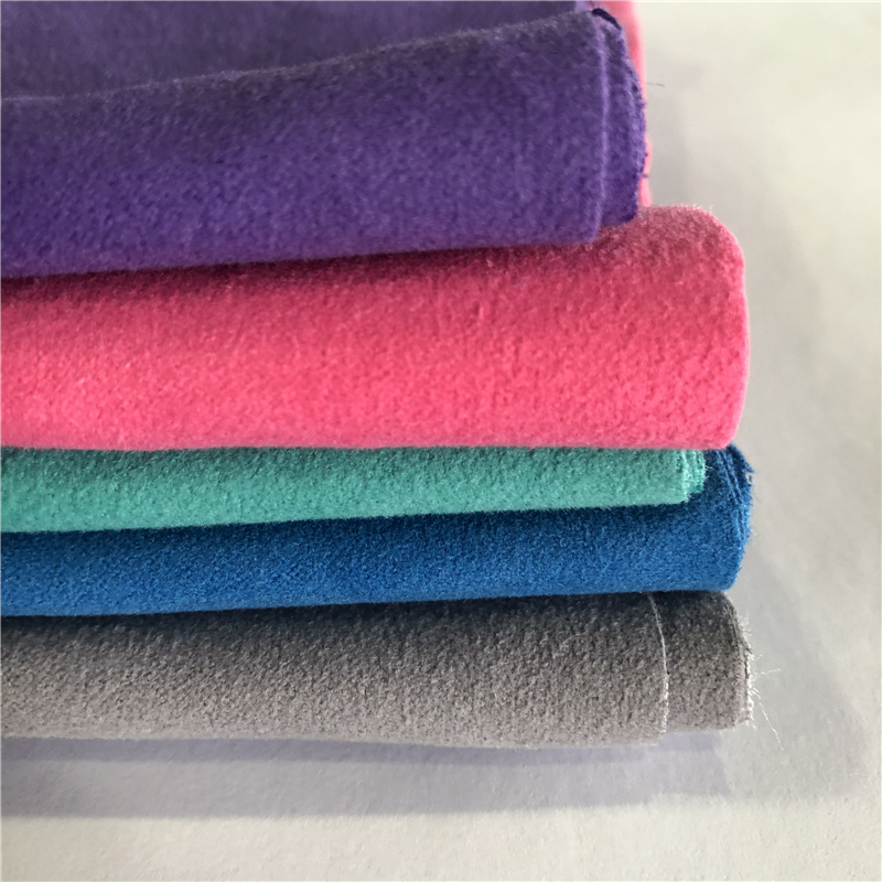 Polyester Nylon Double Side Brushed Quick Dry Cleaning Cloth Suede Fabric for Beach Towel