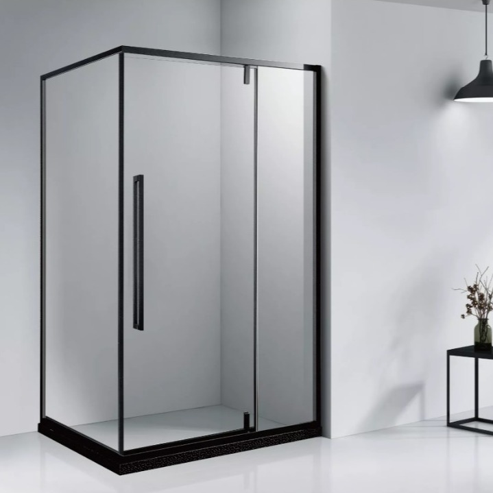 Frameless Sliding Glass Shower Enclosure For Bathroom Coner