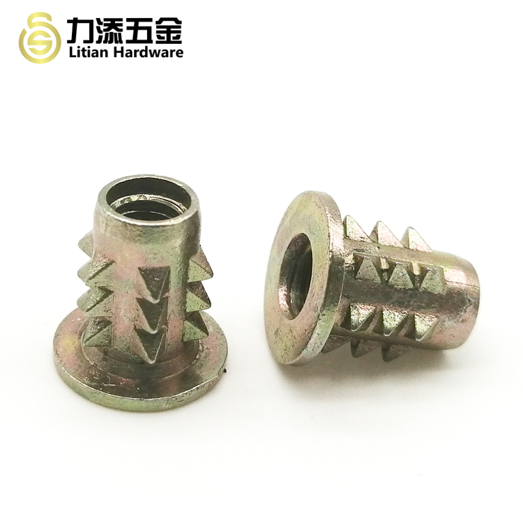 Thorn Wood Insert Lock Nut , M10 Threaded Inserts For Wood SGS Approved