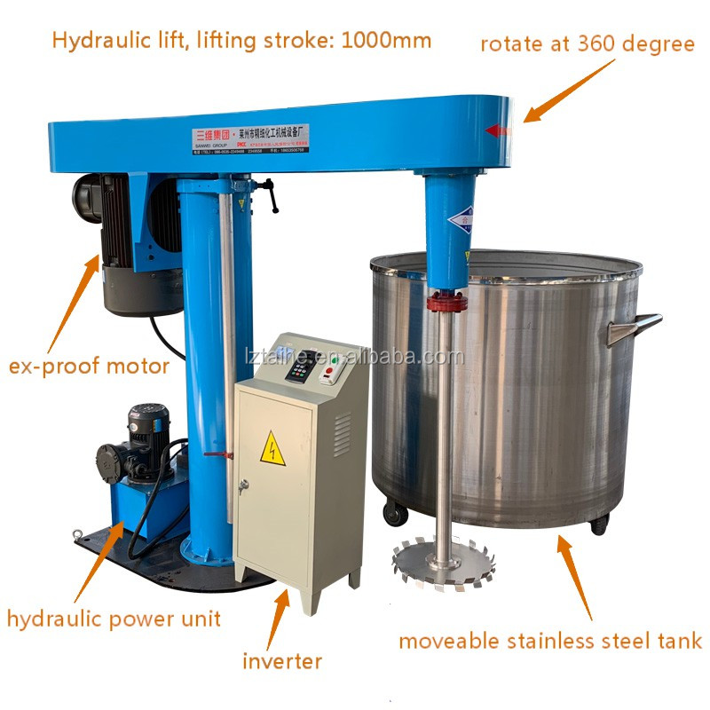 800L Max. Loading Volume Paint Mixer Disperser For Chemical Production Line OEM