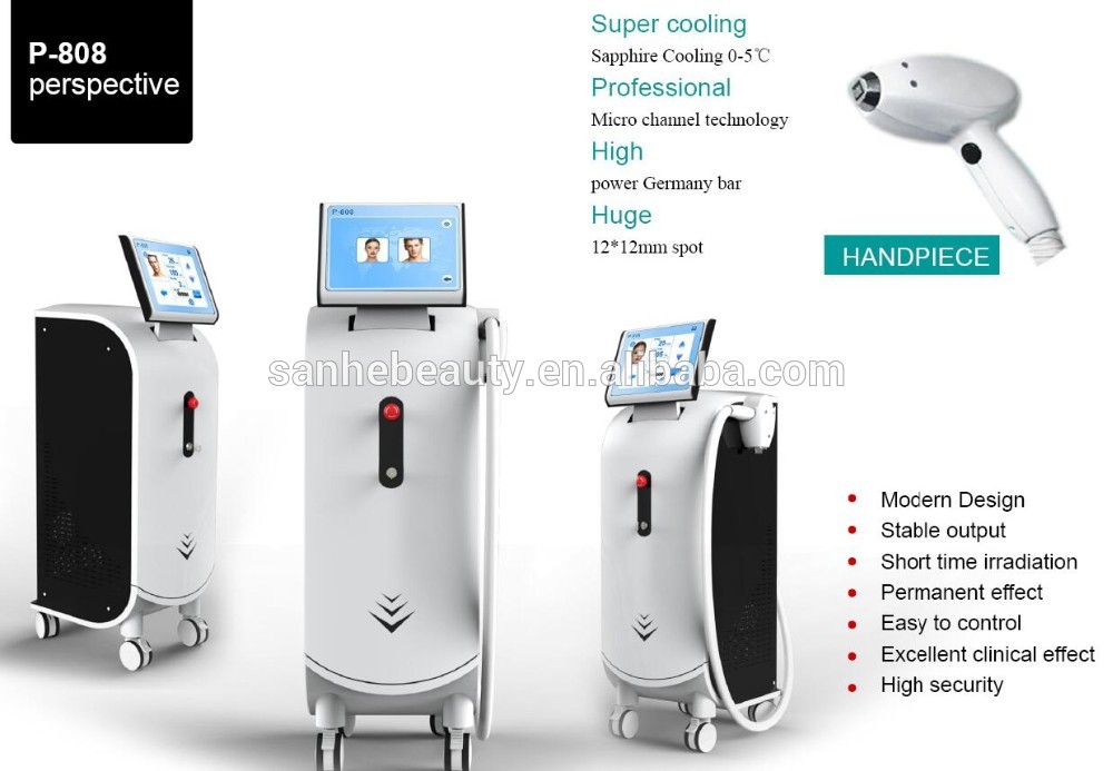 2017 Germany import radiator 808nm diode laser hair removal, permanent hair removal machine