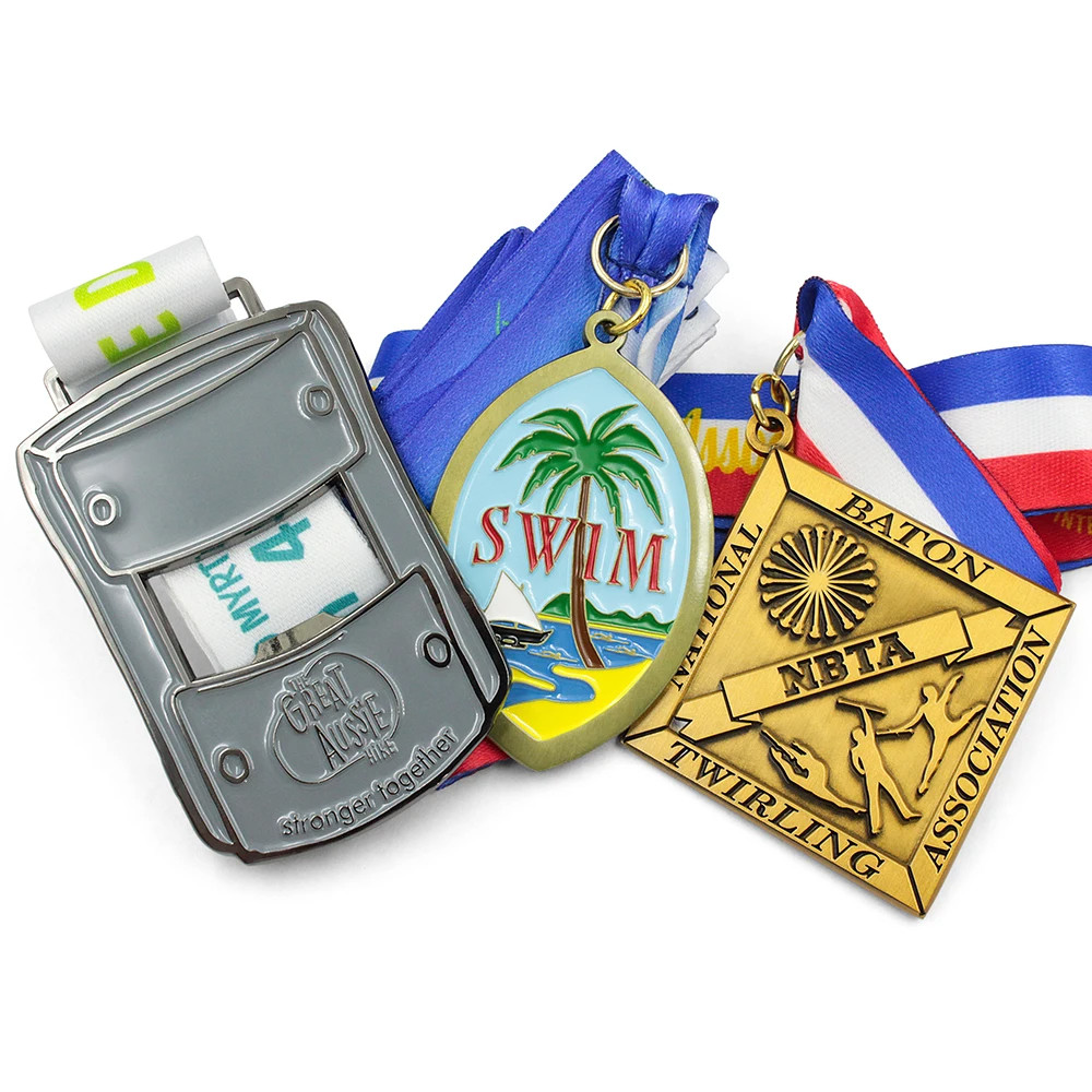 Zinc Alloy Award Design Logo 2D 3D Gold Soccer Running Sport Metal Custom Medal