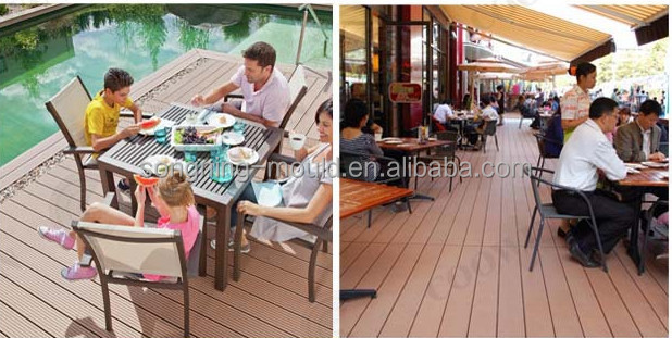 Customized PVC Co-extrusion Wood Pattern Plastic Lumber for Landscaping