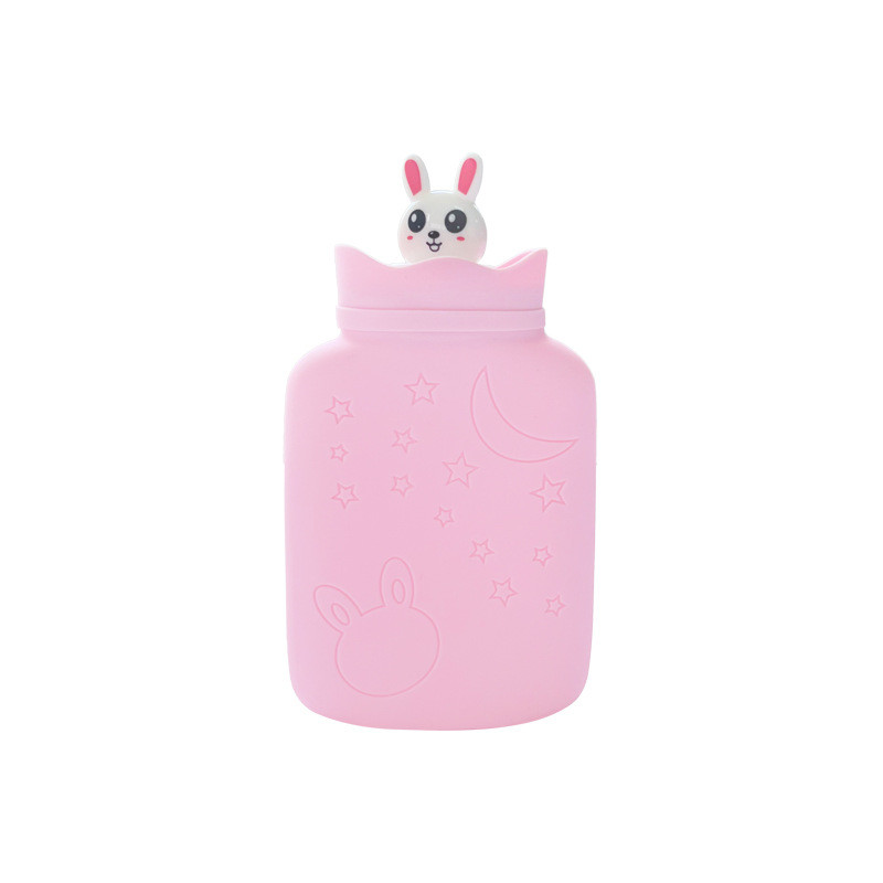 Small Leak Proof Silicone Hot Water Bag With Removable Cover For Pain Relief