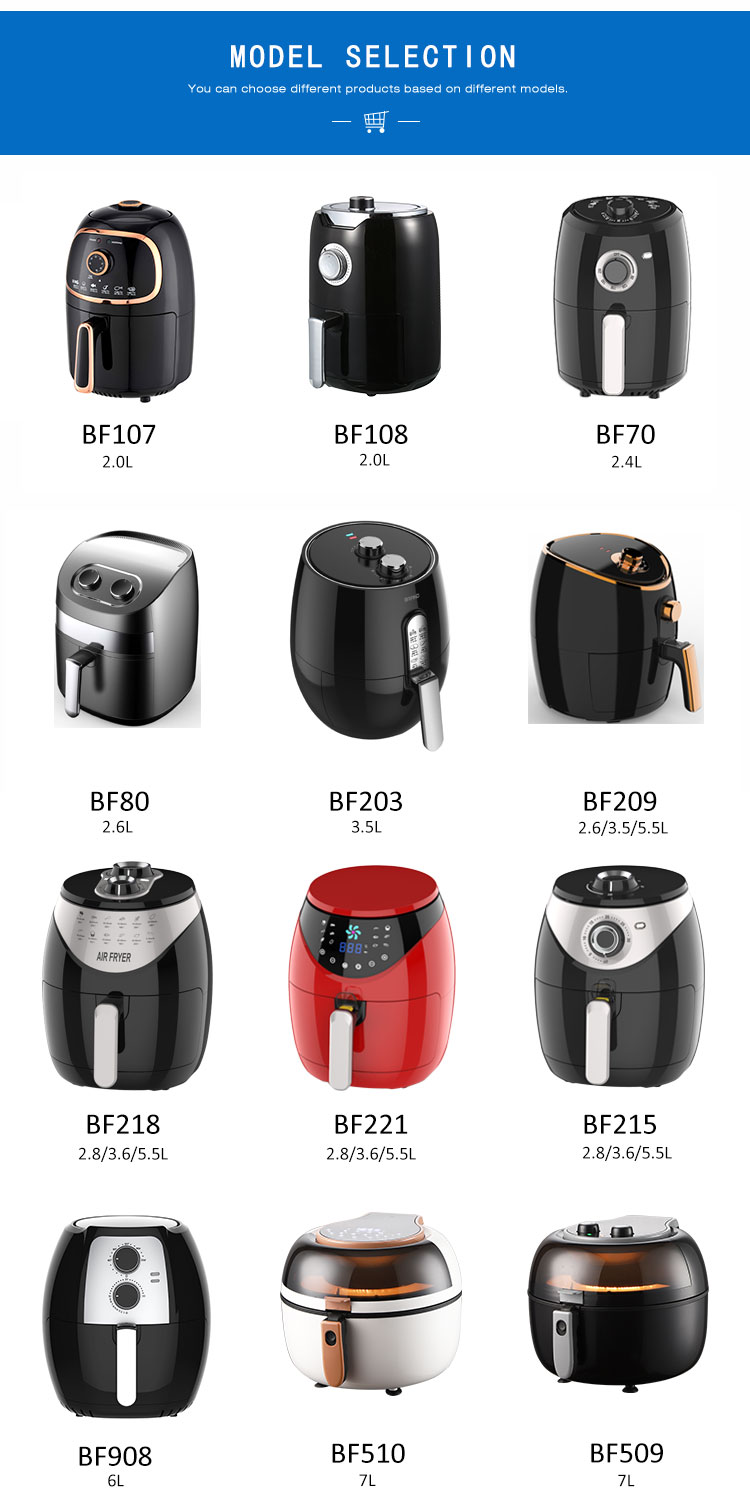 Small Size Non Stick Manual Air Fryer 1L 2.2L Digital Small Electric Air Fryer