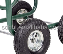 Convenient 4-Wheel Heavy Duty Hose Reel Cart for Outdoor Garden and Yard