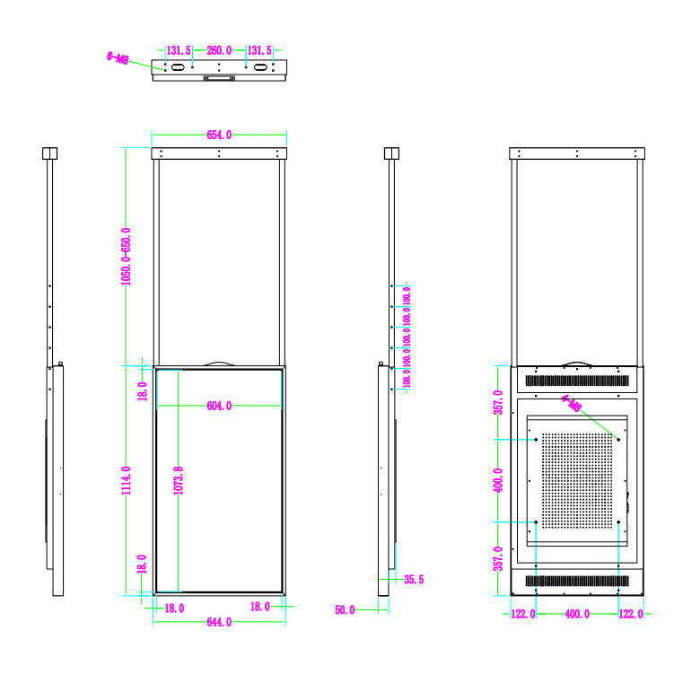 Narrow Thin Bezel Lcd Display 49 Inch Lcd Window Monitor Quiet Cooling