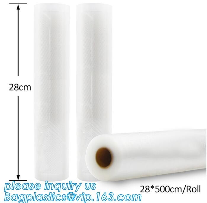 vacuum sealer storage bag Heat seal laminated transparent vacuum plastic food packing bags for sausage, BAGPLASTICS. BAG
