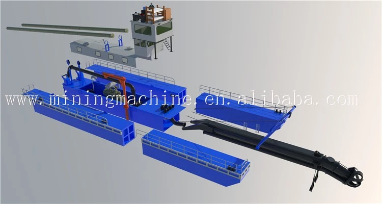 6000CBM/H Gold Suction Dredge Waterway Deepening Dredger Ship River Cleaning