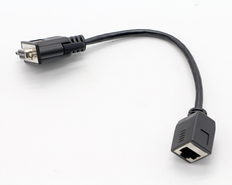 DB9 Female RS232 Serial To RJ45 Female Socket Cable