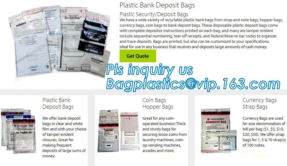 Security plastic bag with adhesive tape for cash, plastic money bag, Security Money Cash Bag For Airport/Bank and police