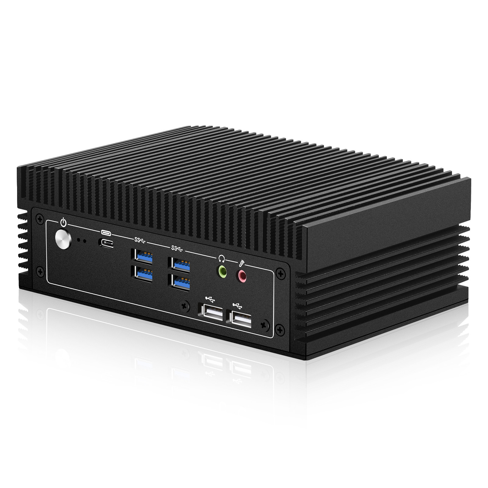2 x COM232/485 i3/i5/i7 12th/13th gen 2x 2.5Gbe LAN Fanless IPC BOX PC 16GB DDR5 512GB SSD