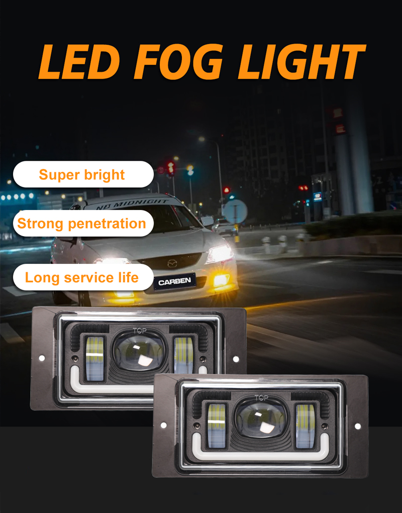 High Power White 24V aluminum Motorcycle Car LED Fog Work Light Headlight