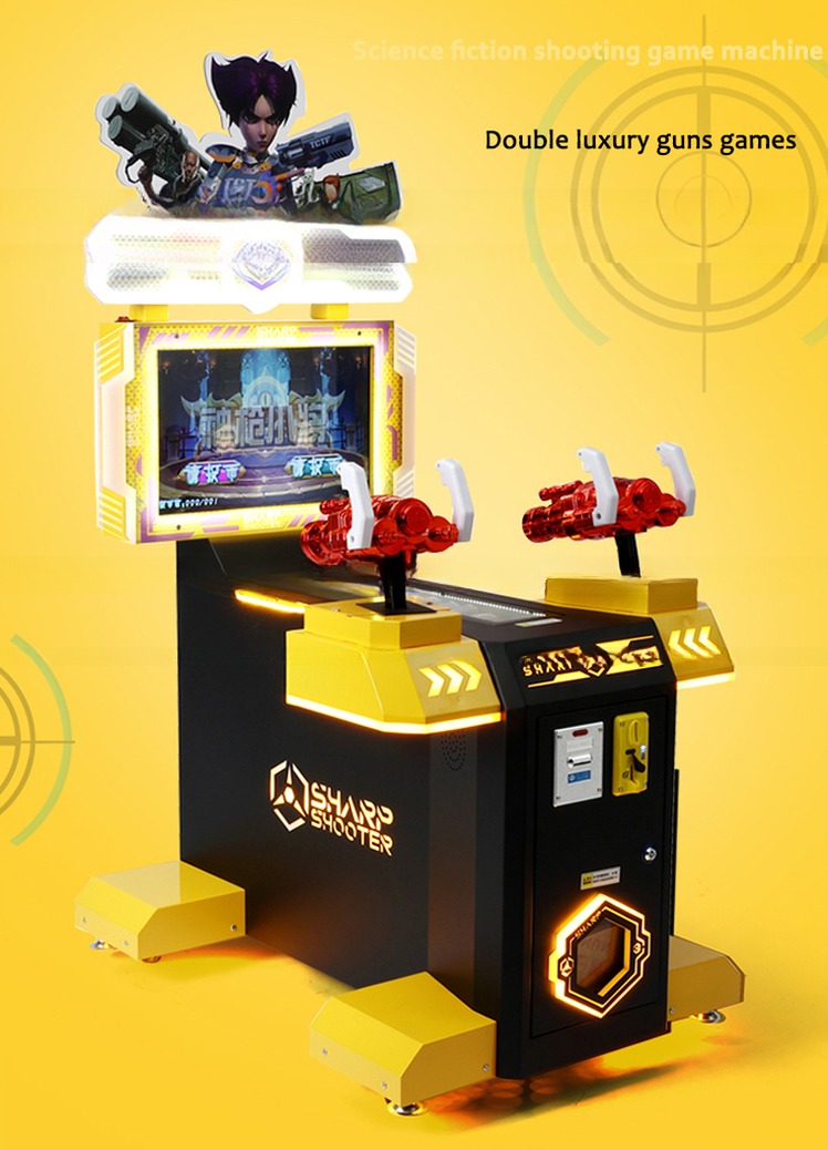 Coin Op Shooter Arcade Cabinet Double Players Video Gun Arcade Machine