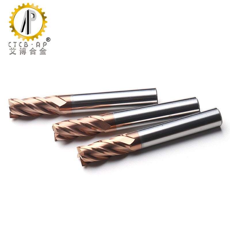 CNC TiAlSiN Coating Cemented Carbide 4 Flute Milling Cutter