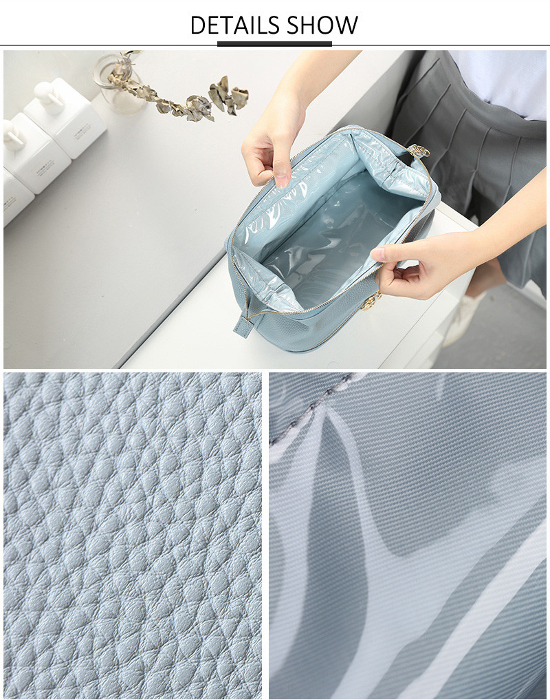 Blank Wholesale Two Zipper Luxury Cosmetic Bag High Quality Waterproof