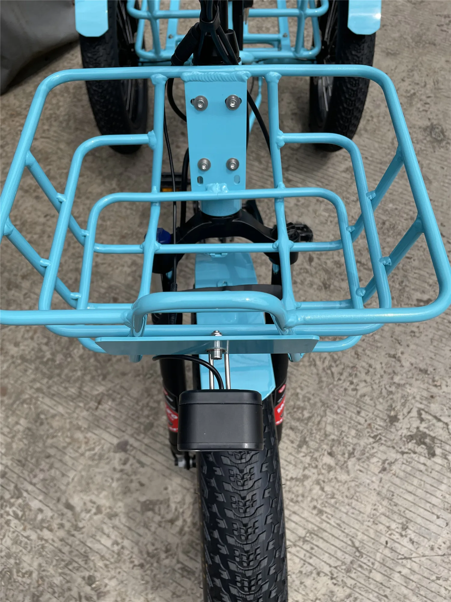 24 Inch 3 Wheel Electric Tricycle 7 Speed 48V 750W Electric Fat Tire Cargo Bike