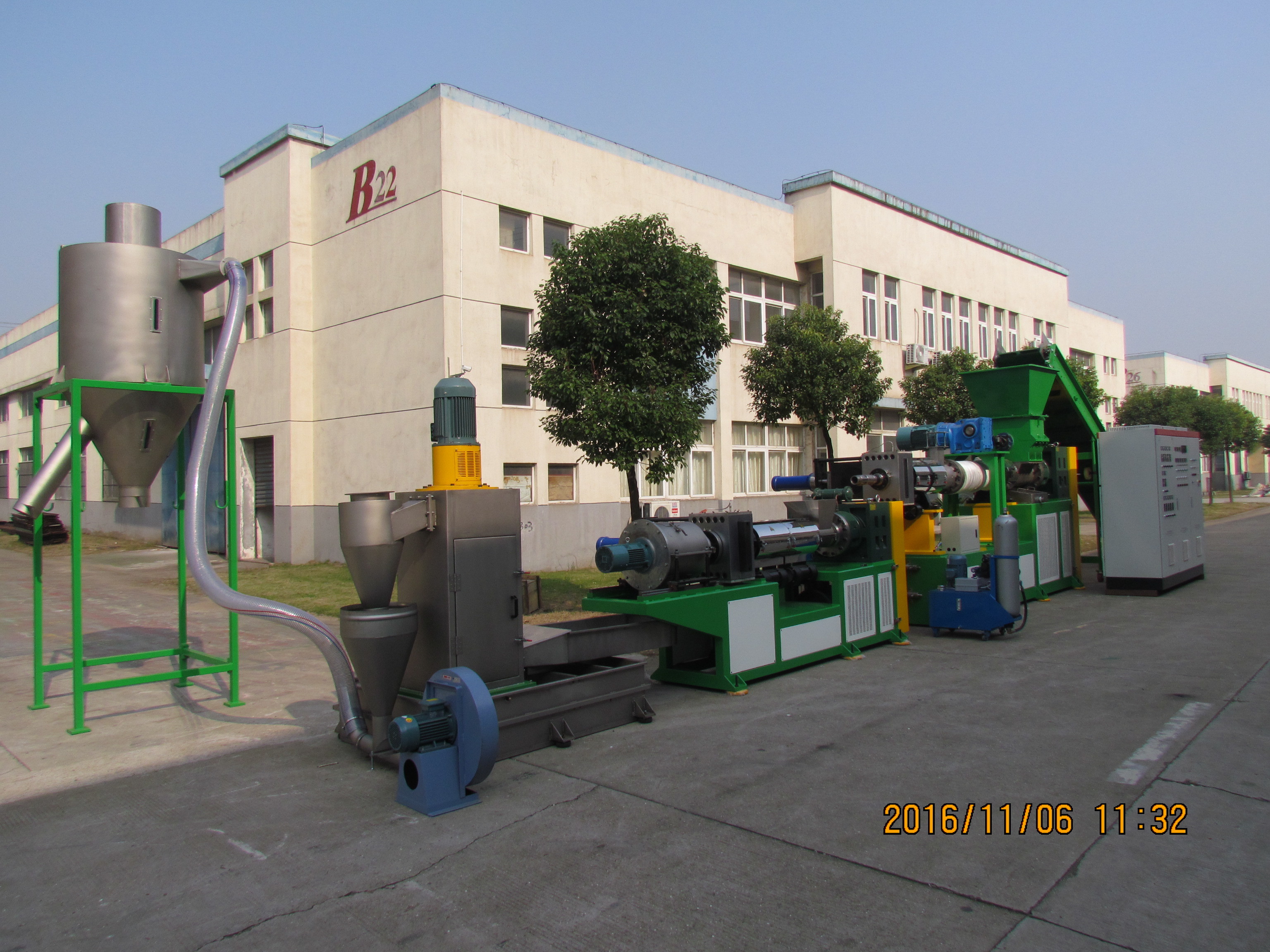 Screw Diameter 300kg/h 160mm Plastic Granulating Line