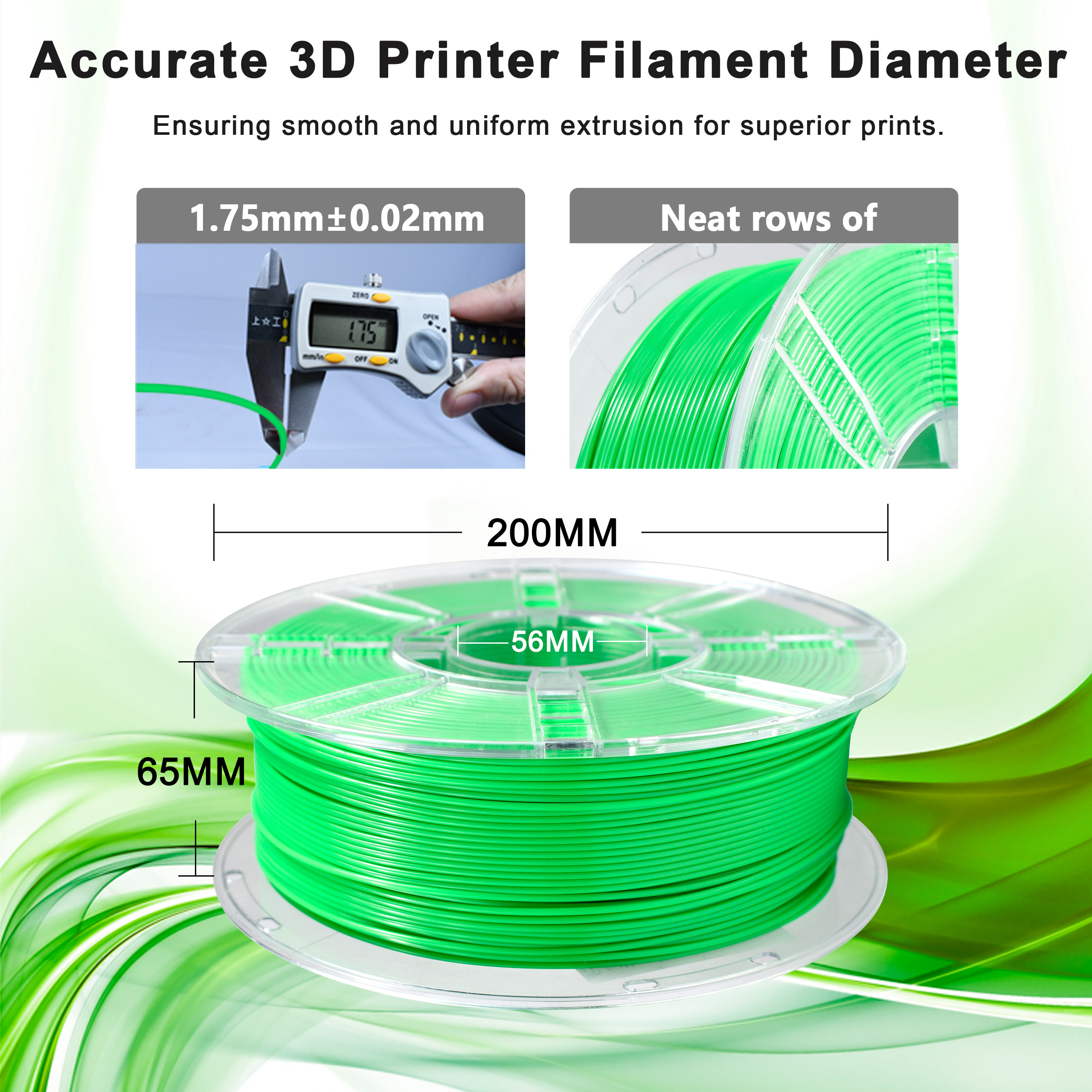 3D Printer PETG Grass Green Filament 1.75mm FDM Forming Technology 3d Printing Filament