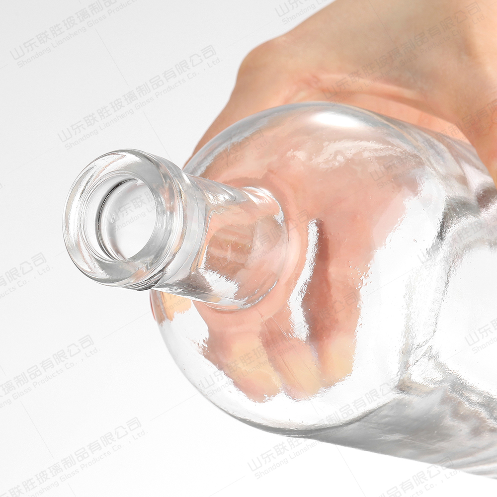 350ml 500ml 700ml 1000ml Glass Wine Bottle With Glass Collar Healthy Lead Free Bottle