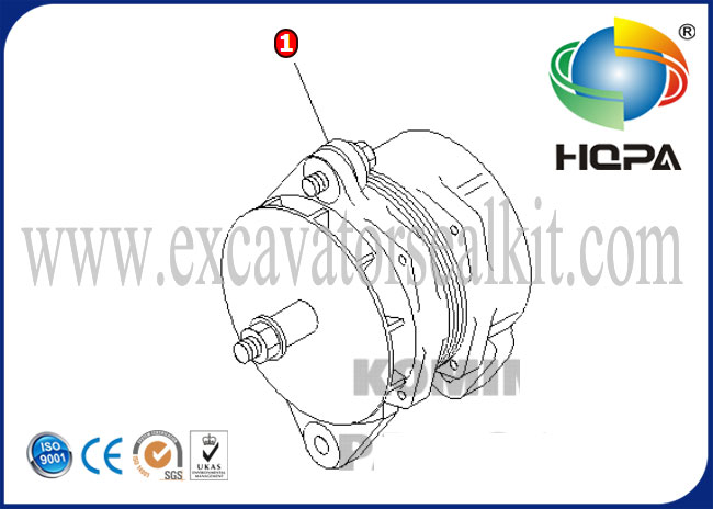 6742-01-5170 6742015170 6D114 Alternator, 50Amp, WPS USA Brand
