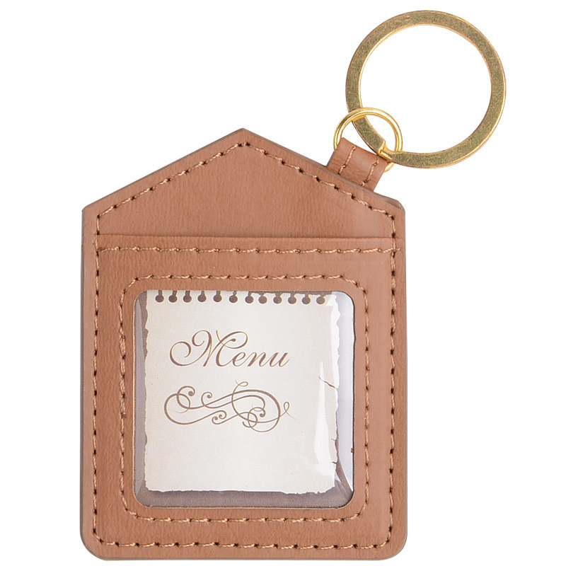Promotional PU Keychain 6*8cm PU Logo Customized