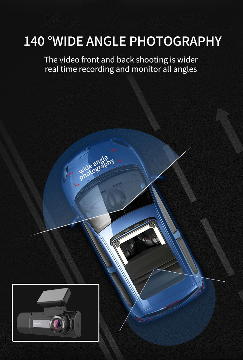 30fps 170 Degree Wide Angle Dash Camera Night Vision G Sensor Car Camera Driving Video Recorder