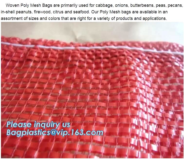 PE Knitted mesh bag and Raschel mesh bag,Factory Price Supply Plastic Pe Raschel Monifilament Date Mesh Net Bags, bageas