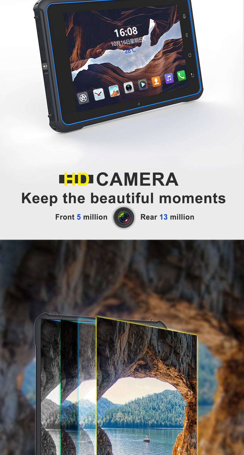 8 Inch industrial rugged android tablet Support QR Code Scanner