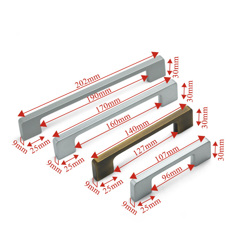 OEM 96mm Aluminium Alloy Kitchen Cabinet Handles