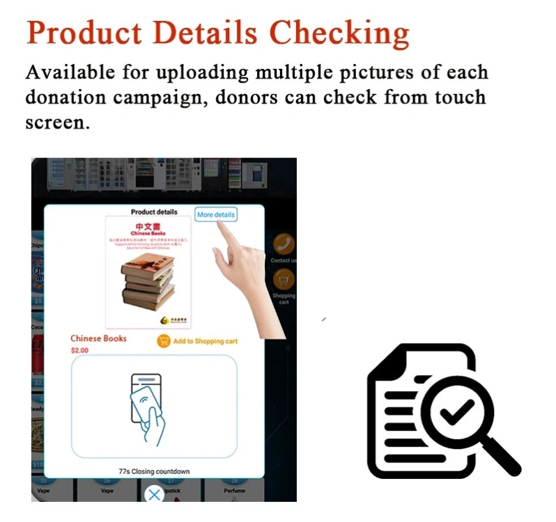 Customized Giving Machine Charitable Vending Solution For Raising Donations Through Advanced Technology.