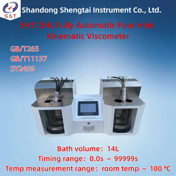 Fully Automatic Four Hole Kinematic Viscometer ASTM D445 CCD Bath Volume 14L