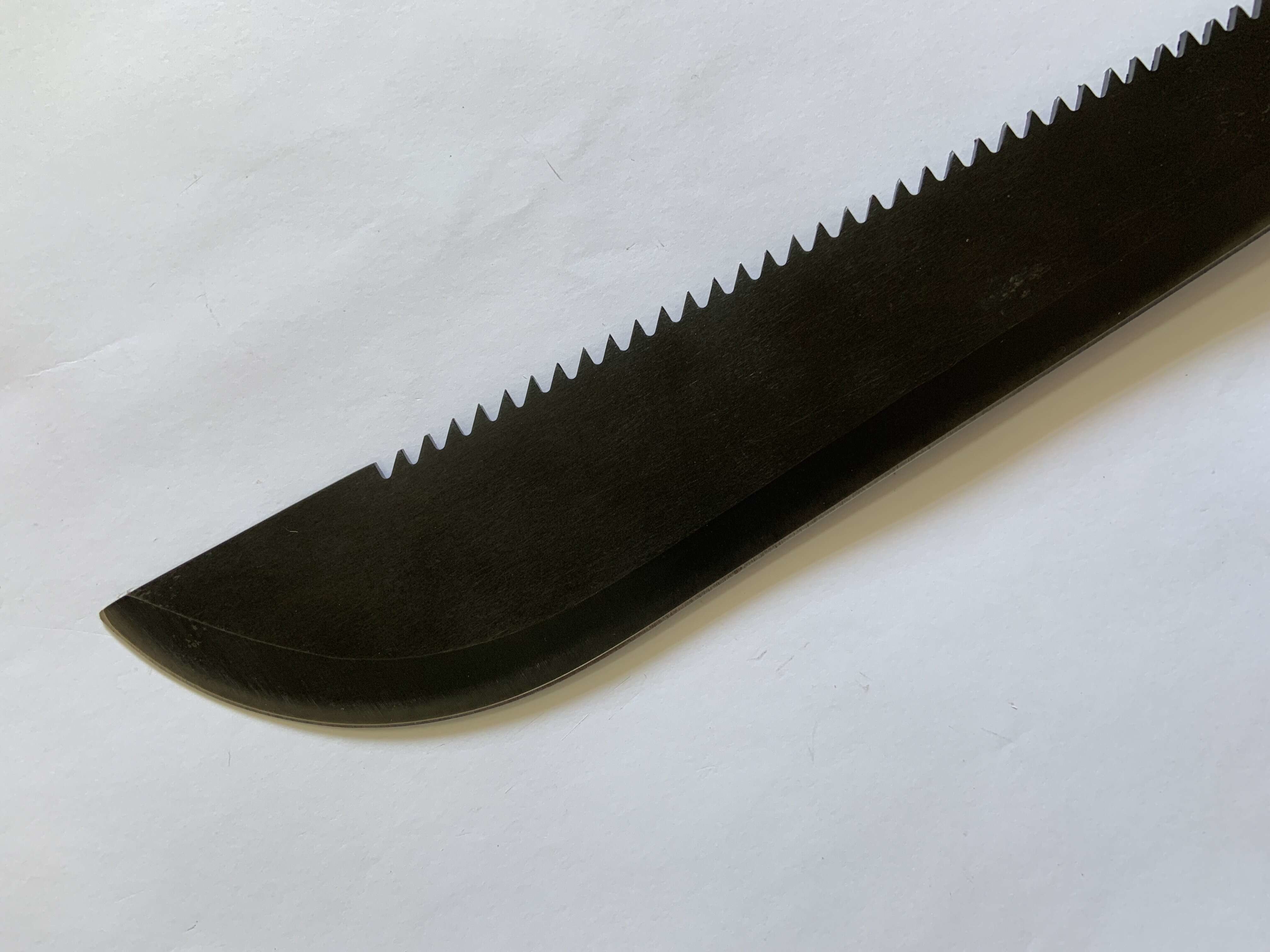 ODM Saw Tooth Black Blade Spring Steel Machete 20in Plastic Handle