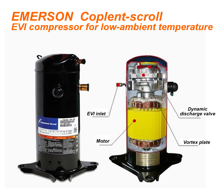 Flexible Floor Heating Heat Pump Copeland Scroll Compressor OEM Service