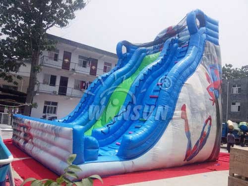 Spider - Man Commercial Inflatable Slide Waterproof For Festival Activities