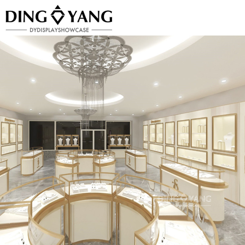 Anti Fingerprint Finish Jewelry Shop Interior Design Custom Color Size LOGO