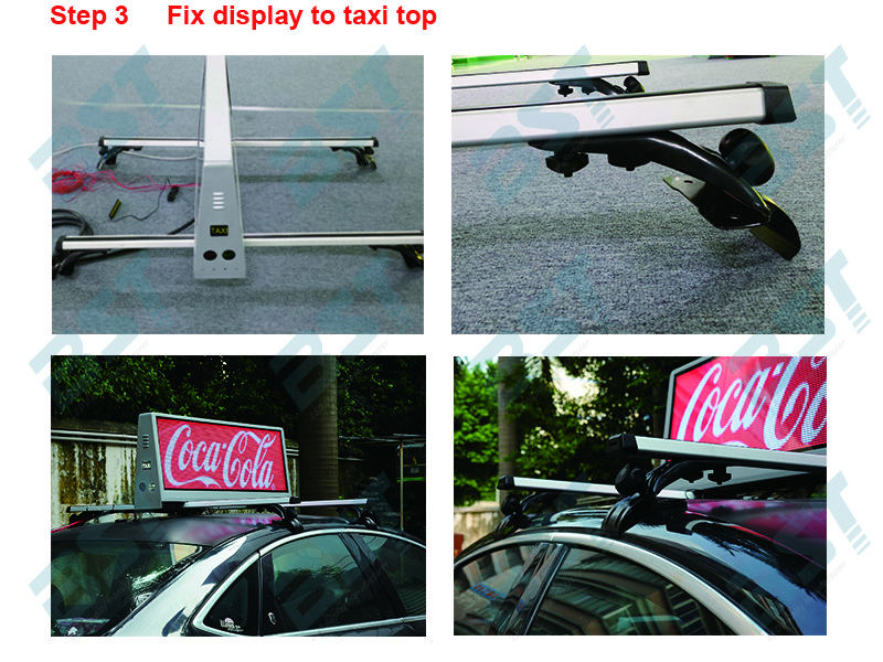 Full Color 4G Wireless P3 Taxi Top Screens 40000 Pixel per sqm Waterproof IP65 OEM