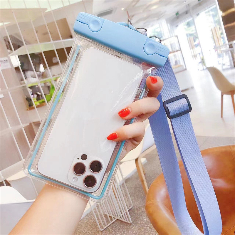 MOBILE PHONE WATERPROOF BAG CUTE GLOW-IN-THE-DARK MOBILE PHONE BAG DRIFTING SWIMMING GEAR TOUCH SCREEN MOBILE PHONE PROT