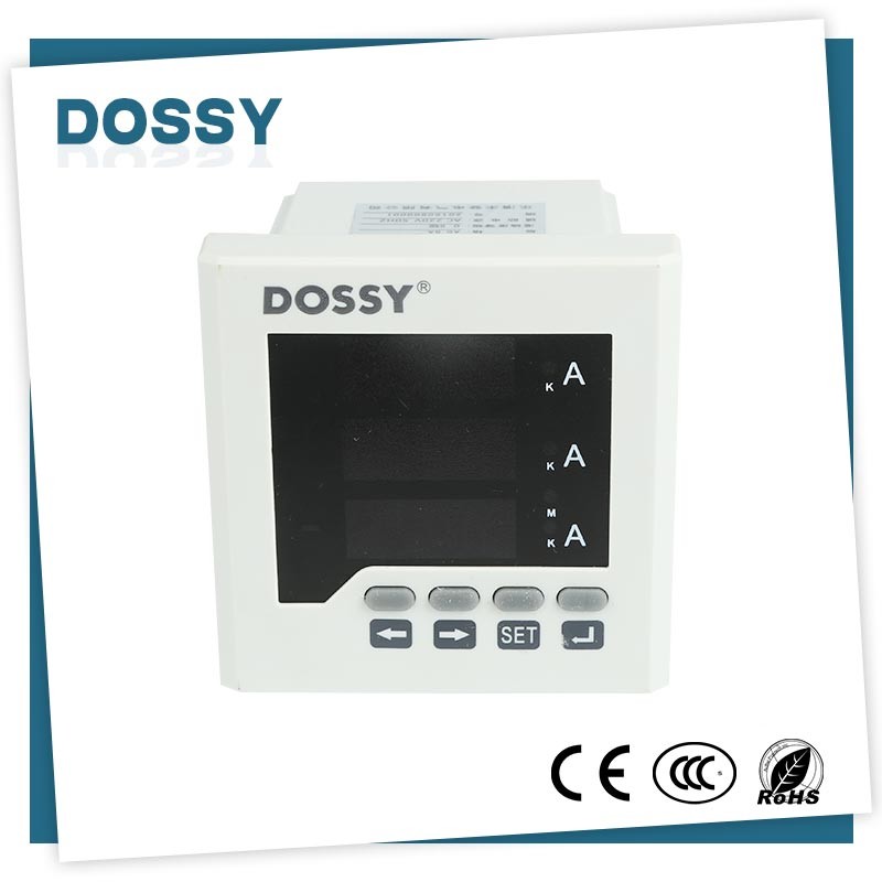 72x72mm LCD display Ampere meter Three phase meter panel anolog meter for parameter measurement