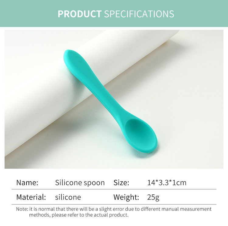 Safe BPA Free Silicone Infant Spoons Non Toxic Microwaveable