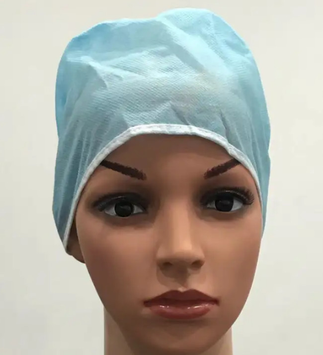 Tasteless Medical Disposable Bouffant Cap SMS Surgical Caps For Doctors