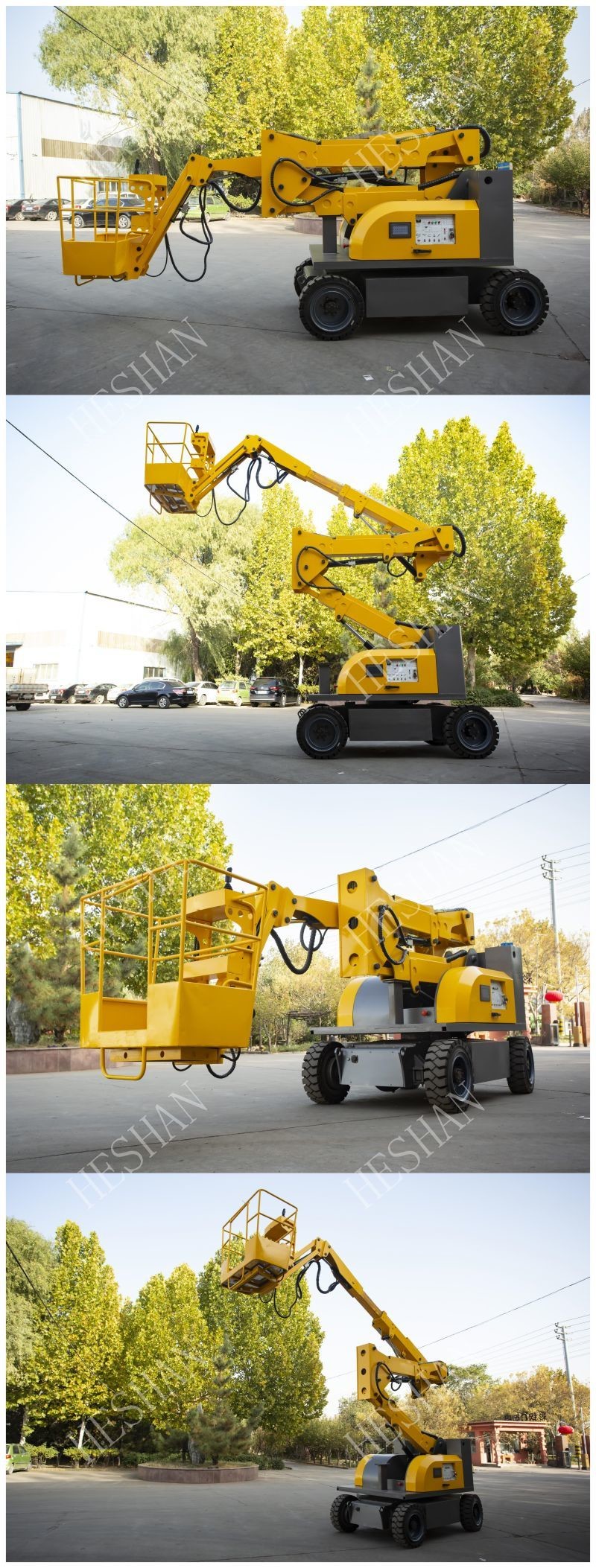 construction Electric Articulating Boom Lift 16m Aerial Work Small Cherry Picker
