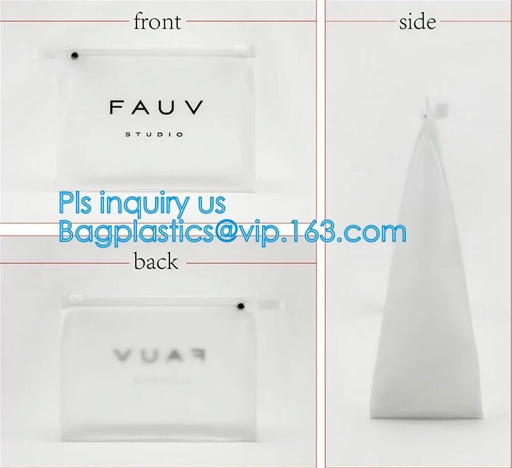 vinyl travel cosmetic bag, Frosted Slider Zipper PVC Bag for Clothes Packaging, PVC/EVA vinyl slider top zipper bag for