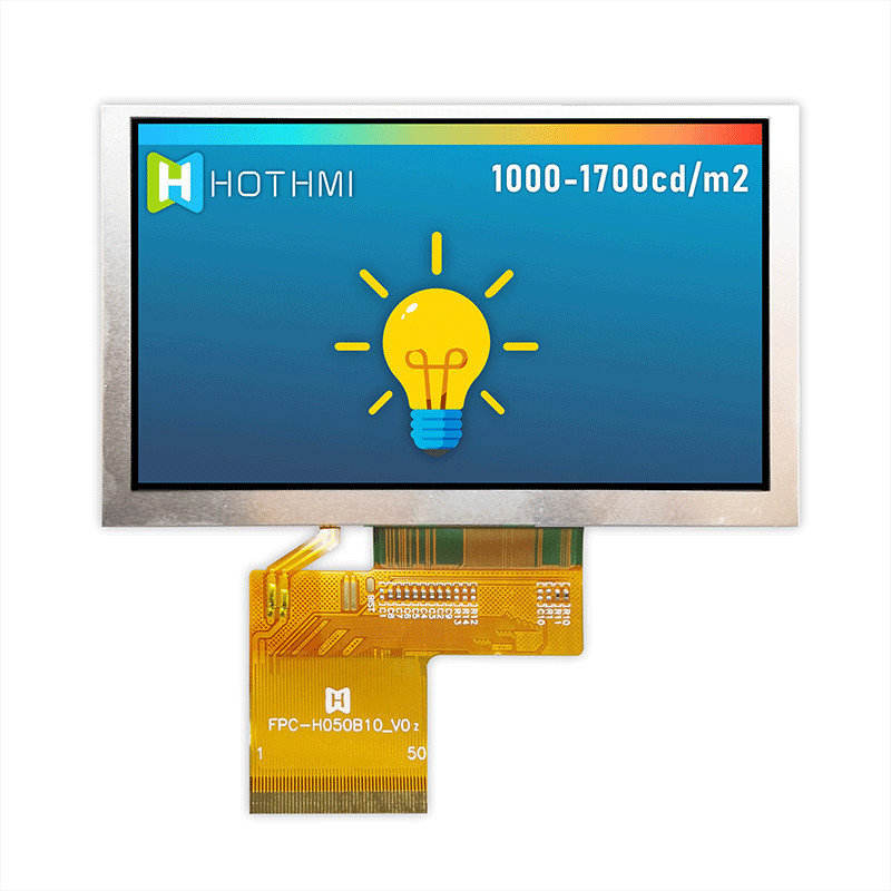 Practical 5 Inch RGB TFT Display , IC ST7262 Sunlight Readable Display TFT-H050B10SVISTKN50