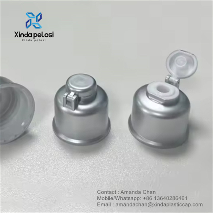 Gold Silver Color UV Screw Flip Top Cap Flip Top Cap Plastic For Bottles Usage