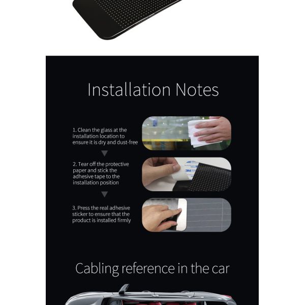 IP64 Grade Personalized Car Rear Window Led Display 10 Inches Mobile App Control