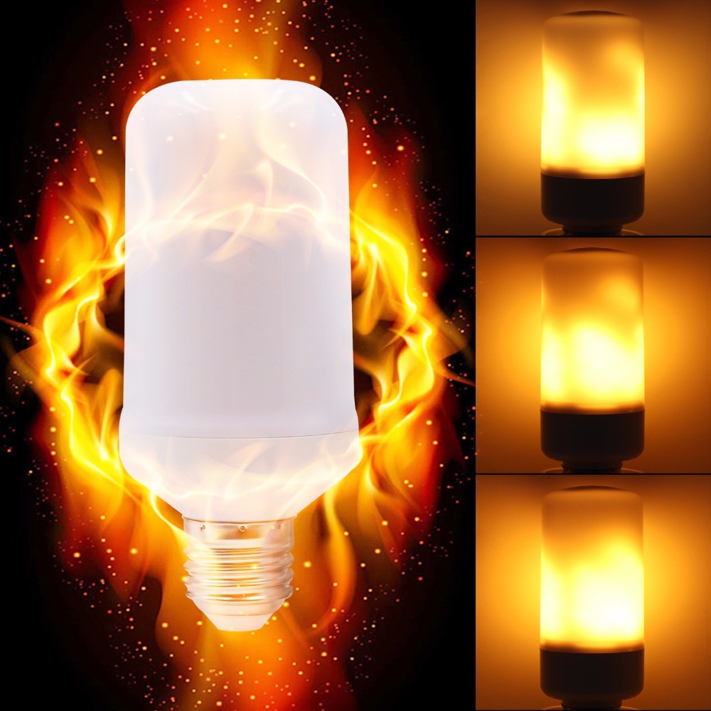 SMD 2835 LED Flame Light Bulbs E27 E26 7W Creative Lights Flickering Emulation Vintage Atmosphere