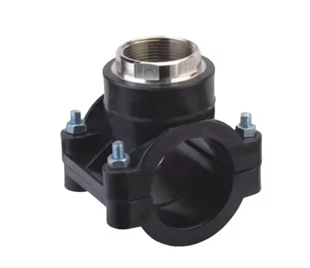 Heavy Stainless Steel Thread Clamp Saddle 63*1/2"For Water Pipe Fitting Irrigation Connectors