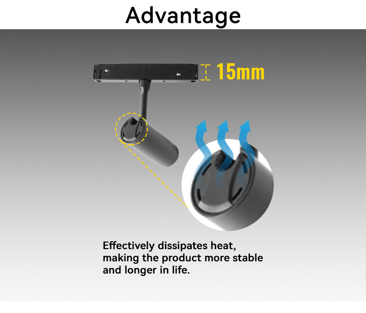 2700K-6500K Intelligent Control Magnetic Track Light 24V DC 7W Magnetic Track Lamp